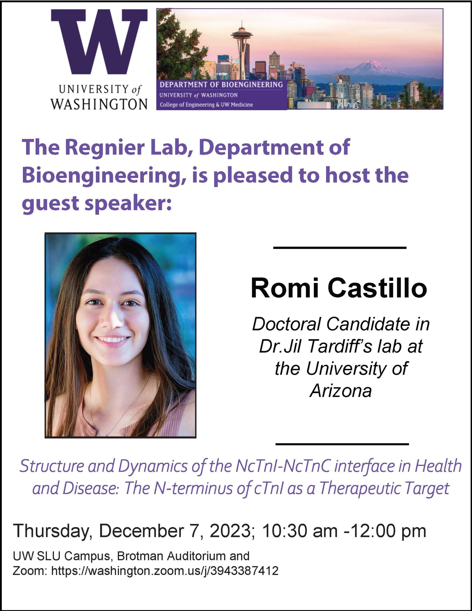 Regnier Lab Hosts Invited Guest Speaker- Romi Castillo