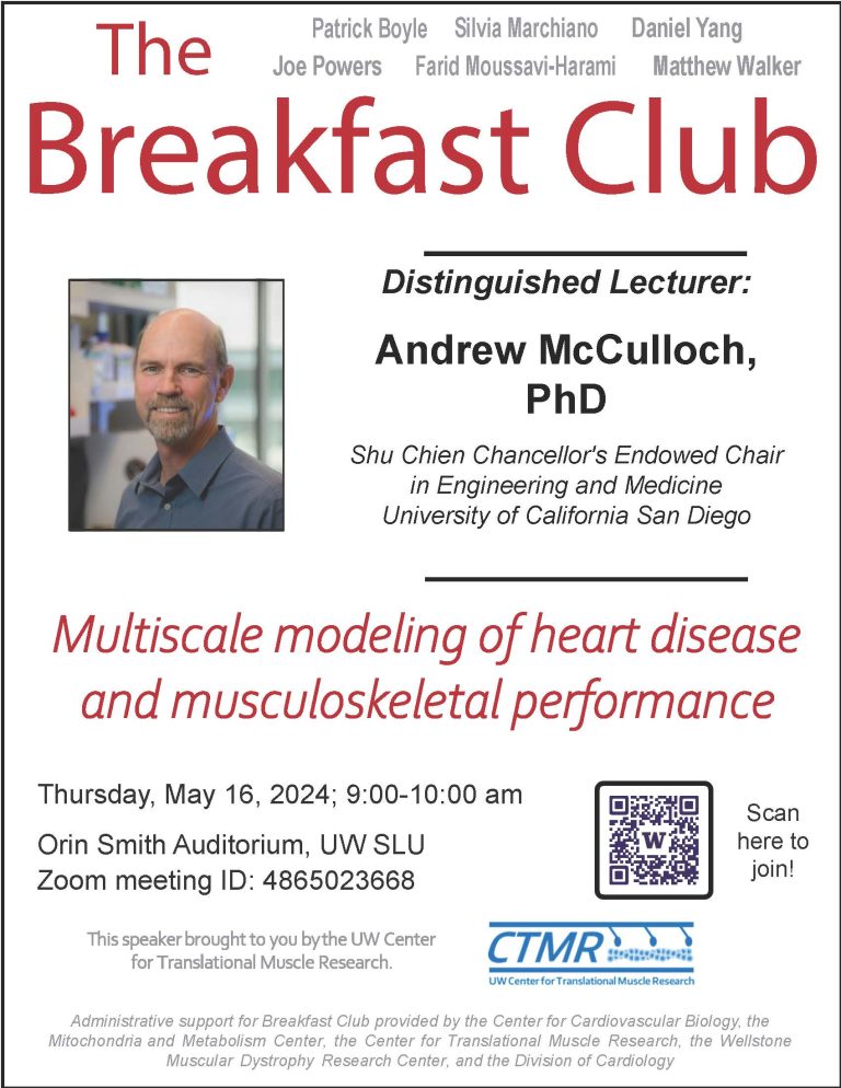 Join us tomorrow (May 16th) for a seminar by Dr. Andrew McCulloch, UCSD